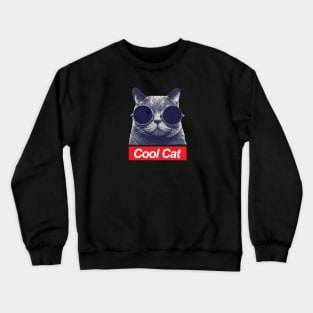 Cool Cat - Box Logo Crewneck Sweatshirt